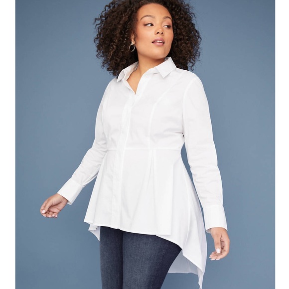 peplum button down shirt